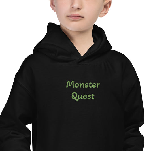 Monster Quest Embroidered Kids Hoodie